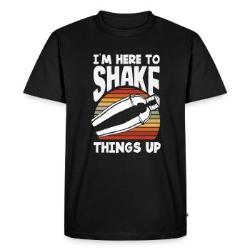 Funny Bartender Saying Bartender Gift - Men's Premium Organic T-Shirt - black - Front - Nico (187cm)