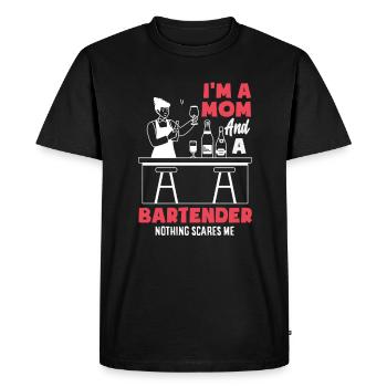 Funny Bartender Saying Bartender Gift - Men's Premium Organic T-Shirt - black - Front - Nico (187cm)