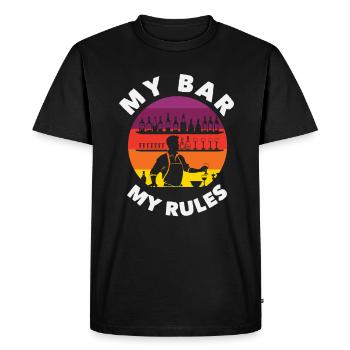 Funny Bartender Saying Bartender Gift - Men's Premium Organic T-Shirt - black - Front - Nico (187cm)