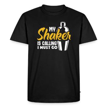 Funny Bartender Saying Bartender Gift - Men's Premium Organic T-Shirt - black - Front - Nico (187cm)