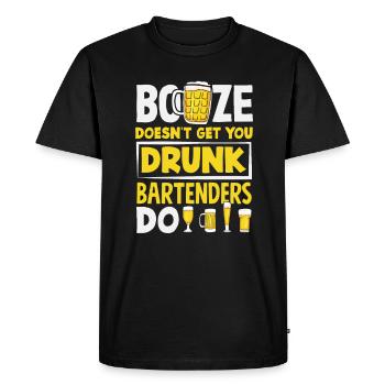 Funny Bartender Saying Bartender Gift - Men's Premium Organic T-Shirt - black - Front - Nico (187cm)