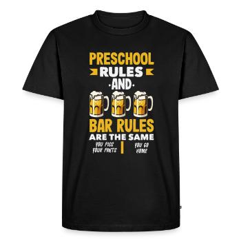 Funny Bartender Saying Bartender Gift - Men's Premium Organic T-Shirt - black - Front - Nico (187cm)