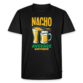 Funny Bartender Saying Bartender Gift - Men's Premium Organic T-Shirt - black - Front - Nico (187cm)
