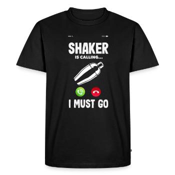 Funny Bartender Saying Bartender Gift - Men's Premium Organic T-Shirt - black - Front - Nico (187cm)