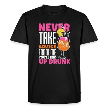Funny Bartender Saying Bartender Gift - Men's Premium Organic T-Shirt - black - Front - Nico (187cm)