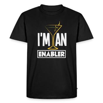 Funny Bartender Saying Bartender Gift - Men's Premium Organic T-Shirt - black - Front - Nico (187cm)