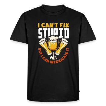 Funny Bartender Saying Bartender Gift - Men's Premium Organic T-Shirt - black - Front - Nico (187cm)