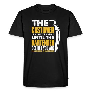 Funny Bartender Saying Bartender Gift - Men's Premium Organic T-Shirt - black - Front - Nico (187cm)