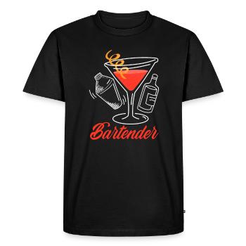 Funny Bartender Saying Bartender Gift - Men's Premium Organic T-Shirt - black - Front - Nico (187cm)