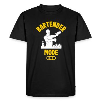 Funny Bartender Saying Bartender Gift - Men's Premium Organic T-Shirt - black - Front - Nico (187cm)