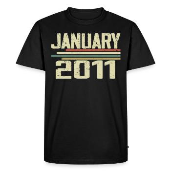 January 2011 - Birthday Gift January 2011 - Men's Premium Organic T-Shirt - black - Front - Nico (187cm)