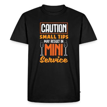 Barman drôle disant cadeau de barman - T-shirt Premium bio Homme - noir - Devant - Nico (187cm)