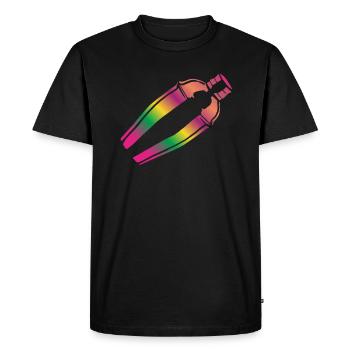 Barman drôle disant cadeau de barman - T-shirt Premium bio Homme - noir - Devant - Nico (187cm)