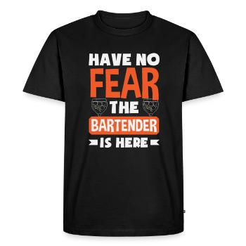 Funny Bartender Saying Bartender Gift - Men's Premium Organic T-Shirt - black - Front - Nico (187cm)