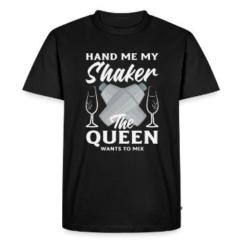 Barman drôle disant cadeau de barman - T-shirt Premium bio Homme - noir - Devant - Nico (187cm)