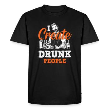Funny Bartender Saying Bartender Gift - Men's Premium Organic T-Shirt - black - Front - Nico (187cm)