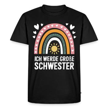 I'm going to be big sister rainbow boho - Men's Premium Organic T-Shirt - black - Front - Nico (187cm)