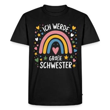 I'm going to be big sister rainbow boho - Men's Premium Organic T-Shirt - black - Front - Nico (187cm)