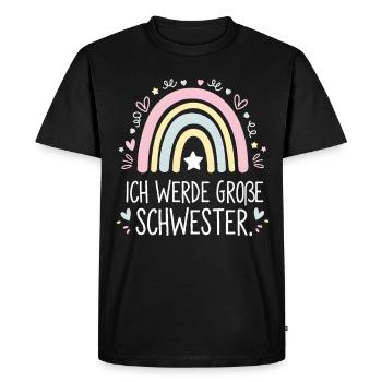 I'm going to be big sister rainbow boho - Men's Premium Organic T-Shirt - black - Front - Nico (187cm)