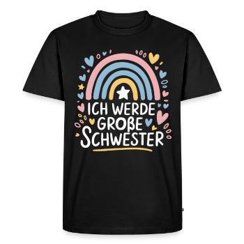 I'm going to be big sister rainbow boho - Men's Premium Organic T-Shirt - black - Front - Nico (187cm)