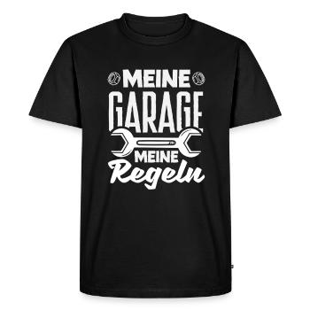 My Garage My Rules - Men's Premium Organic T-Shirt - black - Front - Nico (187cm)