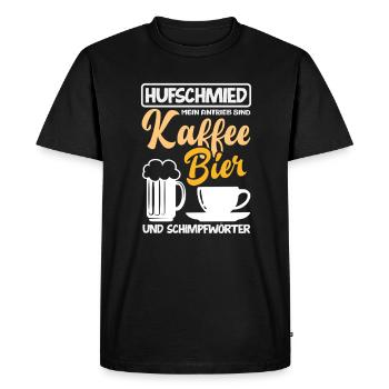 Collecte de jurons de bière de café de maréchal-ferrant - T-shirt Premium bio Homme - noir - Devant - Nico (187cm)