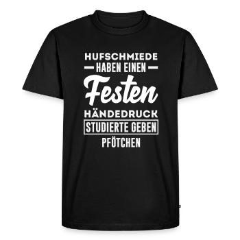 Les maréchaux-ferrants ont une poignée de main ferme - T-shirt Premium bio Homme - noir - Devant - Nico (187cm)