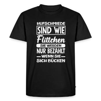 Les maréchaux-ferrants, c’est comme l’humour des salopes. - T-shirt Premium bio Homme - noir - Devant - Nico (187cm)