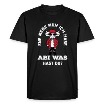 J’ai fait mes études secondaires, qu’est-ce que tu as ? - T-shirt Premium bio Homme - noir - Devant - Nico (187cm)