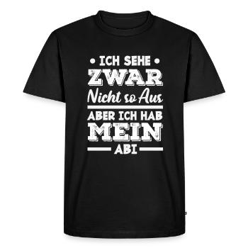 Abitur dit que je n’en ai pas l’air - T-shirt Premium bio Homme - noir - Devant - Nico (187cm)