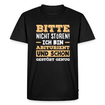 Ne dérangez pas assez le diplômé du secondaire - T-shirt Premium bio Homme - noir - Devant - Nico (187cm)