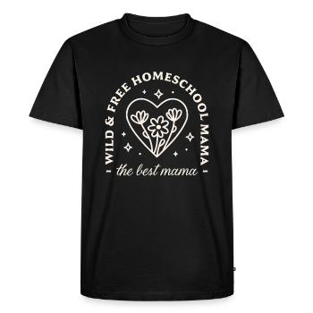 École à la maison la meilleure maman - T-shirt Premium bio Homme - noir - Devant - Nico (187cm)