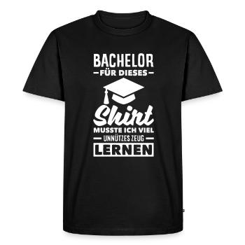 Bachelor for this great learning experience - Men's Premium Organic T-Shirt - black - Front - Nico (187cm)