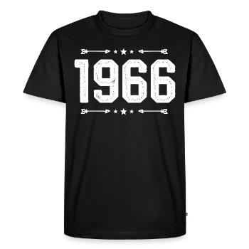 vintage 1966 vintage 59th birthday 1966. - Men's Premium Organic T-Shirt - black - Front - Nico (187cm)