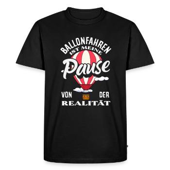 Ballooning is my break from reality - Men's Premium Organic T-Shirt - black - Front - Nico (187cm)