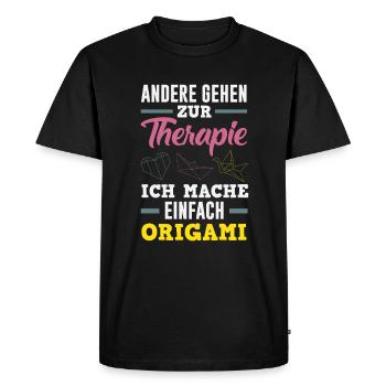 D’autres vont en thérapie, je le fais tout simplement - T-shirt Premium bio Homme - noir - Devant - Nico (187cm)
