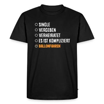 Ballooning Single Taken Married - Men's Premium Organic T-Shirt - black - Front - Nico (187cm)
