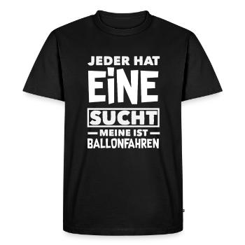 Everyone has an addiction to ballooning adventure - Men's Premium Organic T-Shirt - black - Front - Nico (187cm)