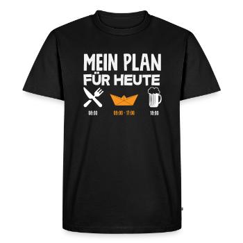 Origami Mon plan pour aujourd’hui Créatif - T-shirt Premium bio Homme - noir - Devant - Nico (187cm)