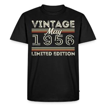 May 1956 Birthday 1956, Legendary since May 1956 - Men's Premium Organic T-Shirt - black - Front - Nico (187cm)