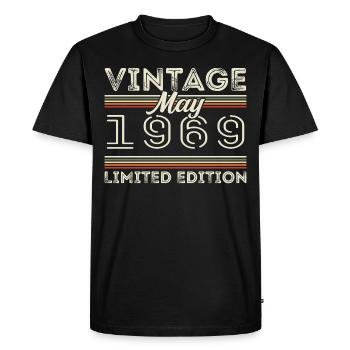 May 1969 Birthday 1969, Legendary since May 1969 - Men's Premium Organic T-Shirt - black - Front - Nico (187cm)