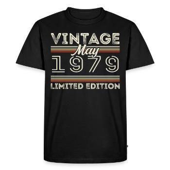 May 1979 Birthday 1979, Legendary since May 1979 - Men's Premium Organic T-Shirt - black - Front - Nico (187cm)