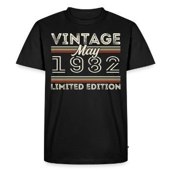 Mai 1982 Anniversaire 1982, Légendaire depuis mai 1982 - T-shirt Premium bio Homme - noir - Devant - Nico (187cm)