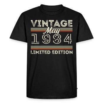 May 1984 Birthday 1984, Legendary since May 1984 - Men's Premium Organic T-Shirt - black - Front - Nico (187cm)