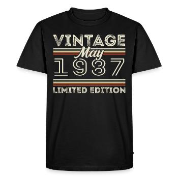 May 1987 Birthday 1987, Legendary since May 1987 - Men's Premium Organic T-Shirt - black - Front - Nico (187cm)