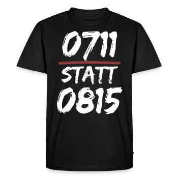 0711 instead of 0815 - Men's Premium Organic T-Shirt - black - Front - Nico (187cm)