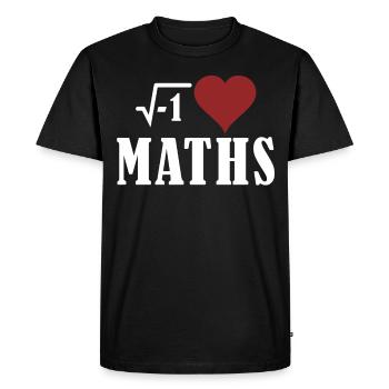 j'aime les maths - T-shirt Premium bio Homme - noir - Devant - Nico (187cm)