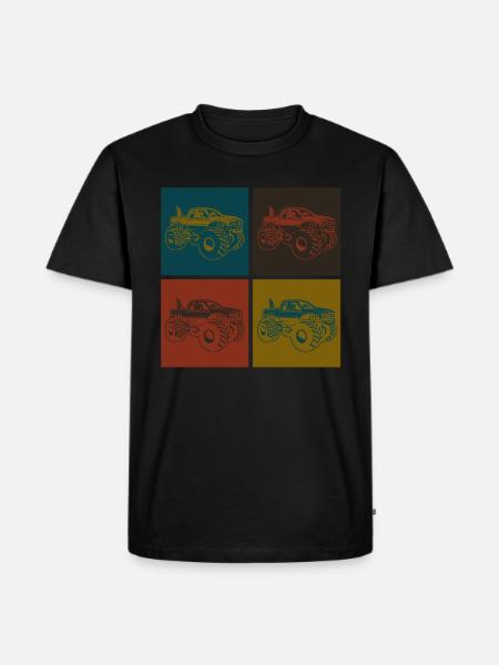 Monstertruck - Männer Premium Bio T-Shirt - Schwarz