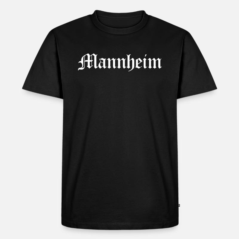 Mannheim - Männer Premium Bio T-Shirt - Schwarz