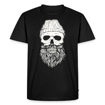 Crâne de hipster - T-shirt Premium bio Homme - noir - Devant - Nico (187cm)